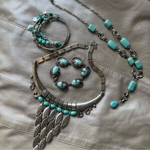 Boho Turquoise Jewelry Set